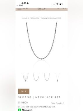 Silver Beaded Necklace - Silver